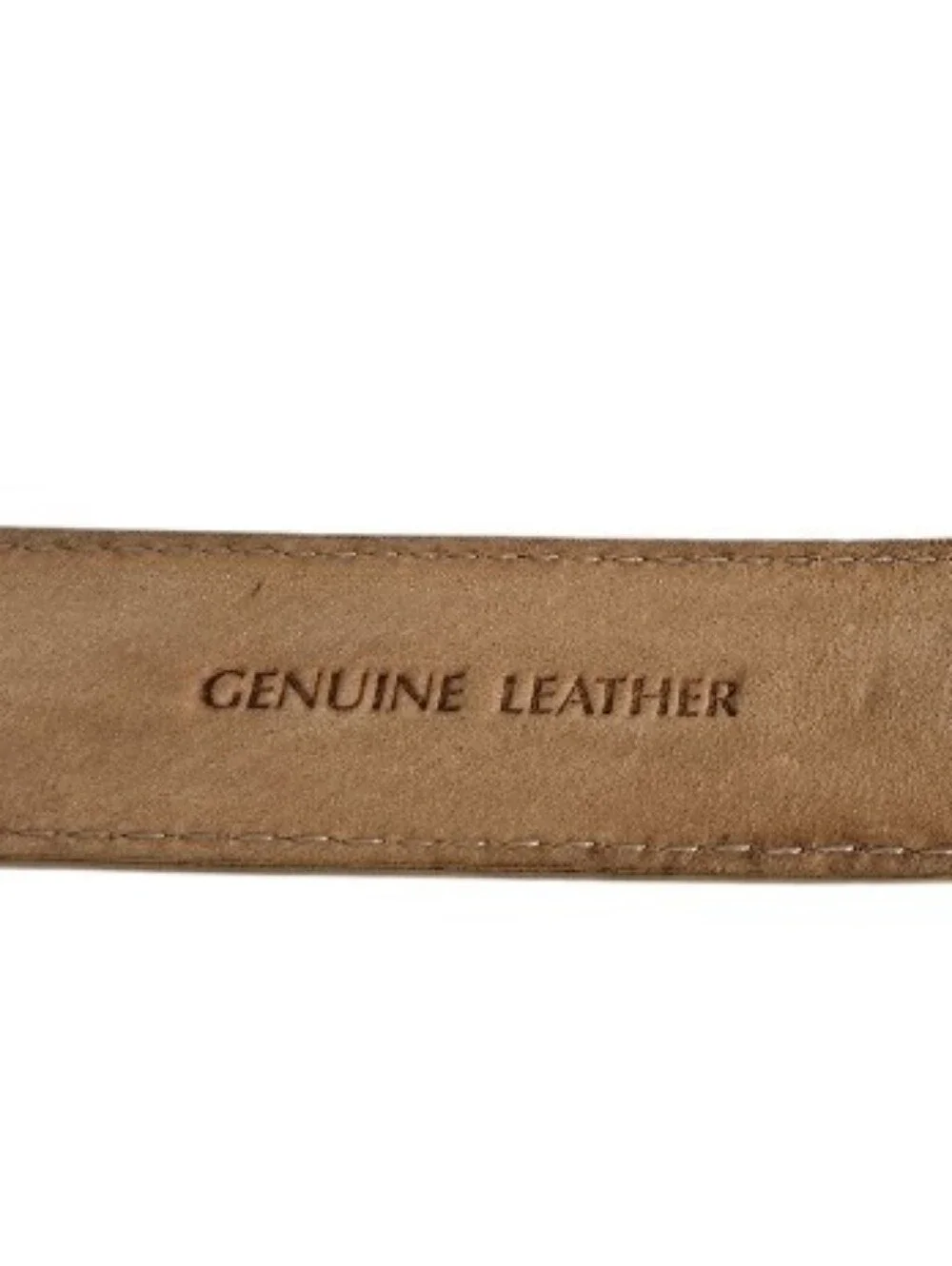 Mario Hernandez Men's Tan Leather Belt with Silver Buckle
